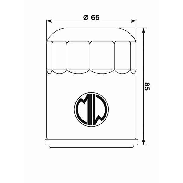 Ölfilter MIW A11001 Filterpatrone 65 mm (OEM-Qualität)