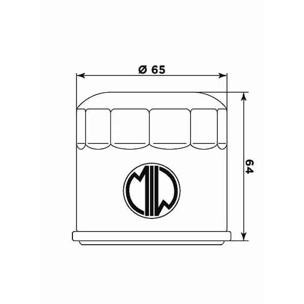 Ölfilter MIW H1019 Filterpatrone 65 mm (OEM-Qualität)