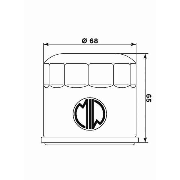Ölfilter MIW S2018 Filterpatrone 68 mm (OEM-Qualität)
