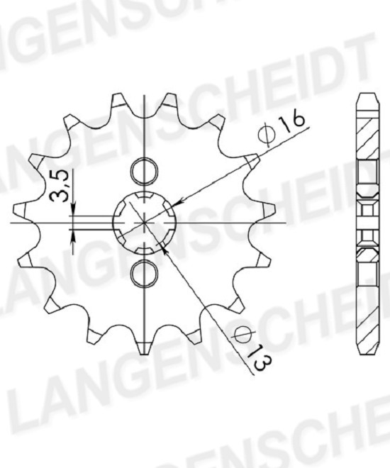 Ritzel Supersprox 420 - 10Z CST-563:10|grobverzahnt 13,0/16,0