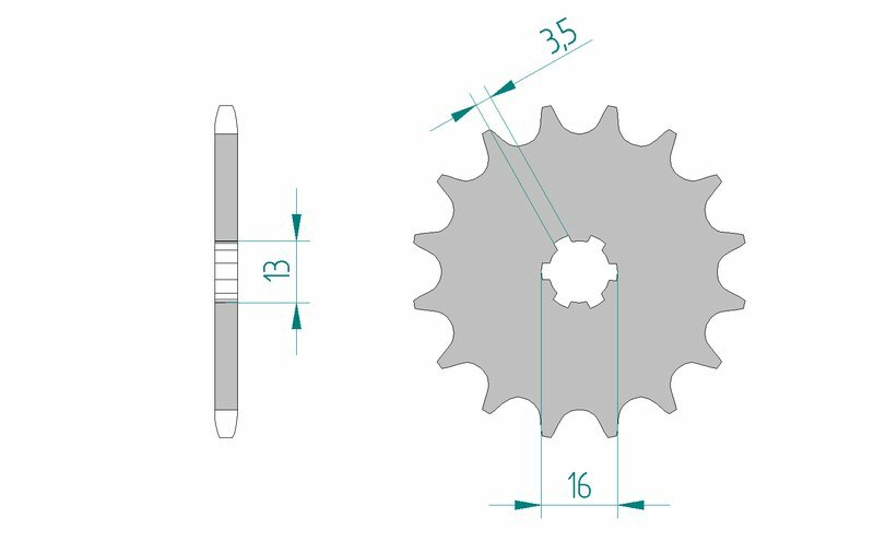 AFAM Stahl Standard Ritzel vorne - 420