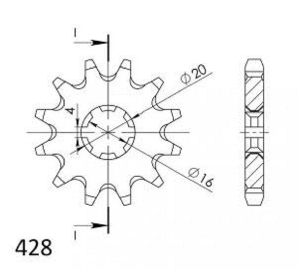 Ritzel Supersprox 428 - 12Z CST-1263:11