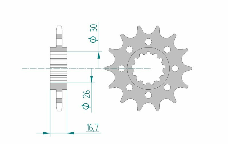 AFAM Stahl Standard Ritzel vorne - 520