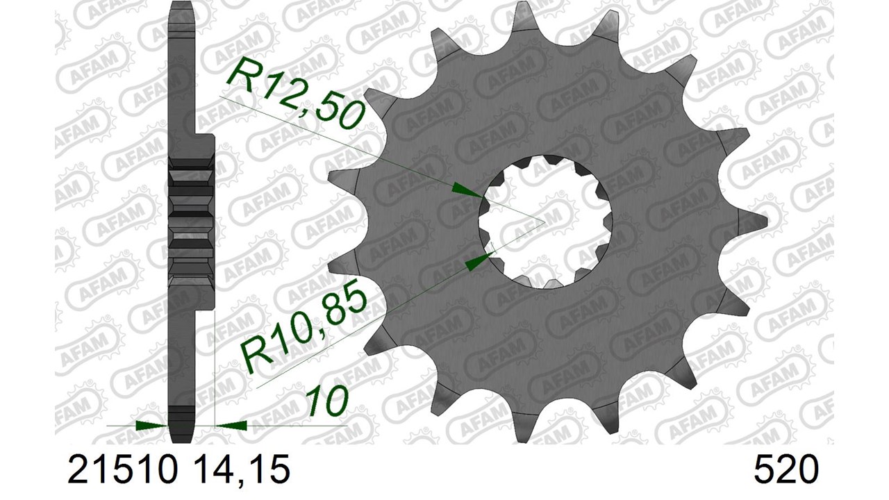 AFAM Stahl Standard Ritzel vorne - 520