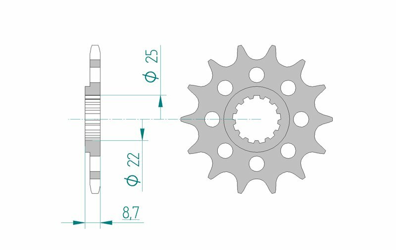 AFAM Stahl Standard Ritzel vorne - 520