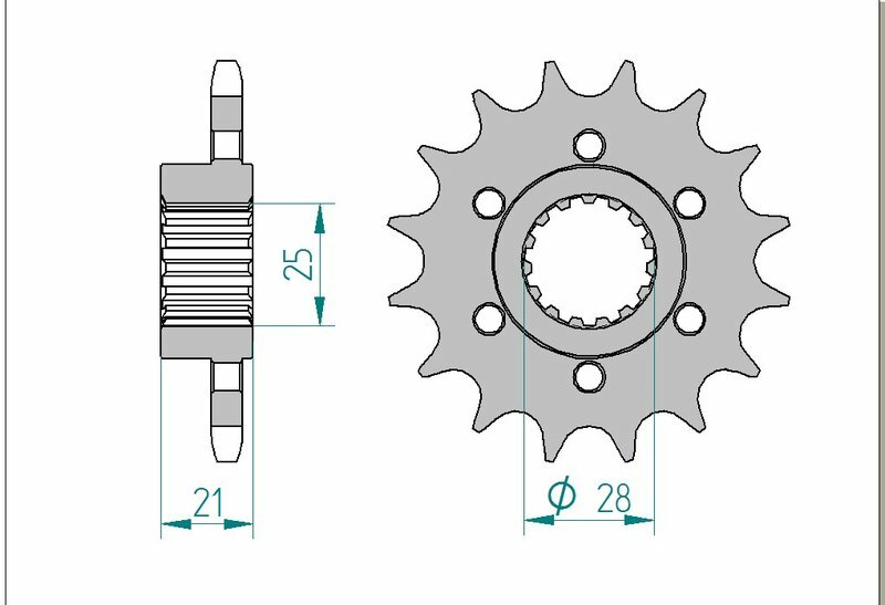 AFAM Stahl Standard Ritzel vorne - 525