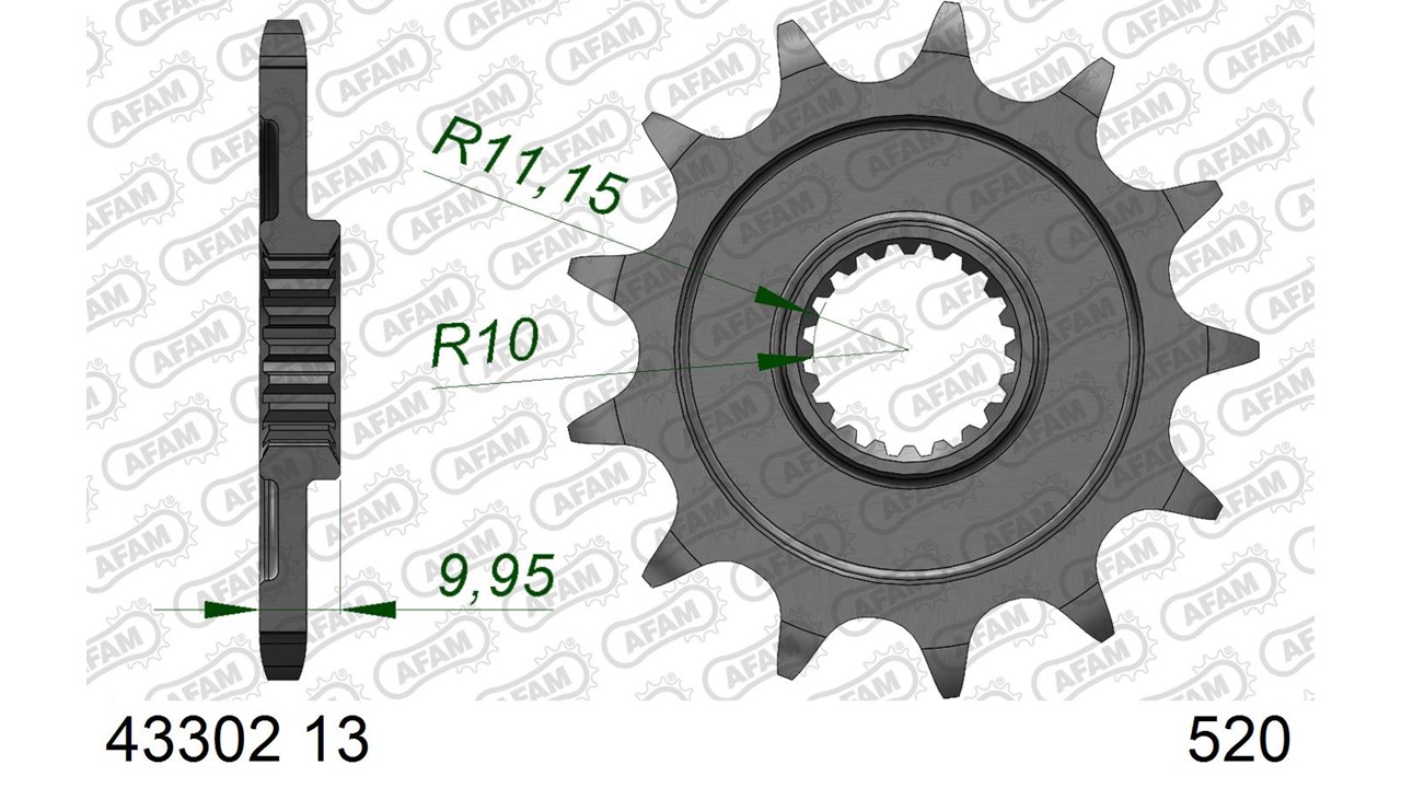AFAM Stahl Standard Ritzel vorne - 520