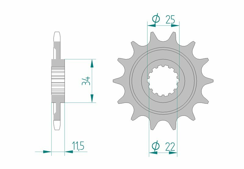 AFAM Stahl Standard Ritzel vorne - 520