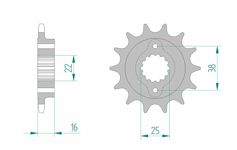 AFAM Stahl Standard Ritzel vorne - 520