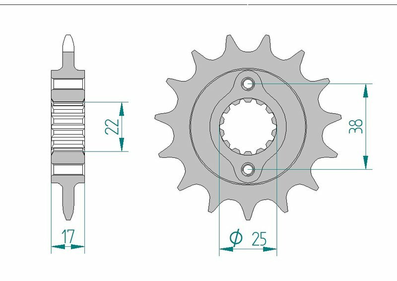 AFAM Stahl Standard Ritzel vorne - 520