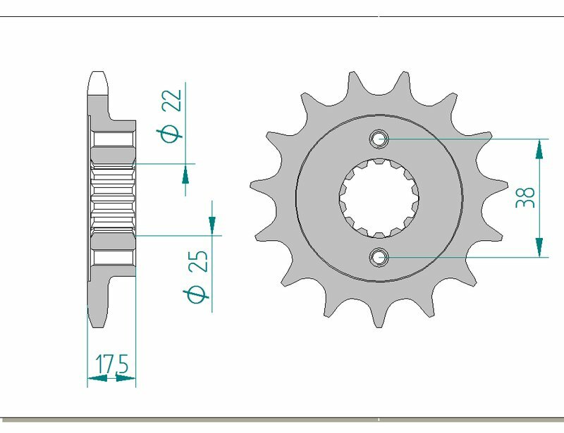 AFAM Stahl Standard Ritzel vorne - 525