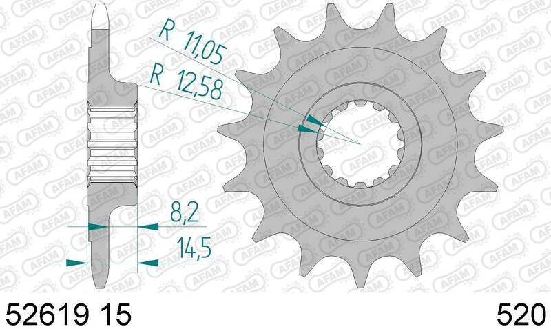 AFAM Stahl Standard Ritzel vorne - 520