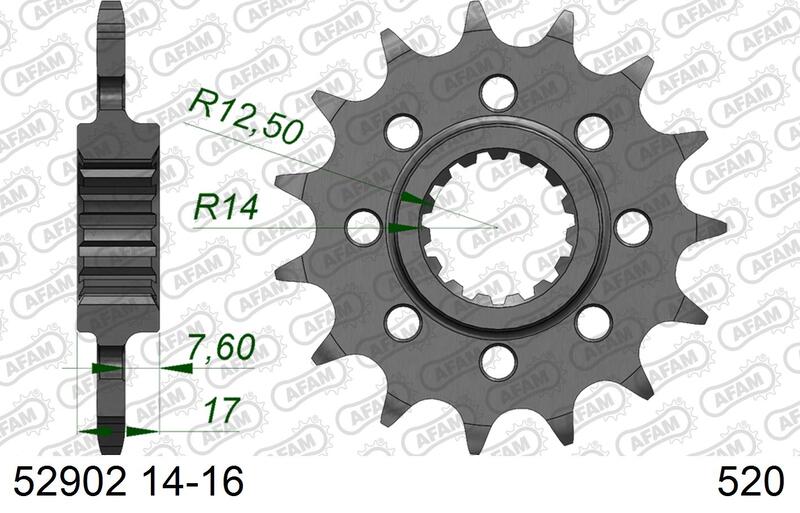 AFAM Stahl Standard Ritzel vorne - 520