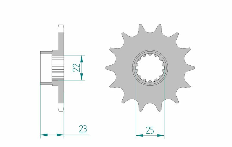 AFAM Stahl Standard Ritzel vorne - 520