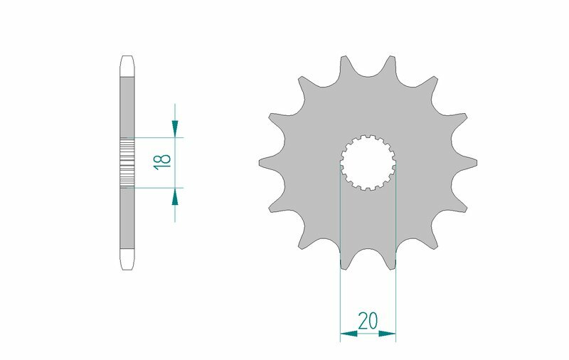 AFAM Stahl Standard Ritzel vorne - 520