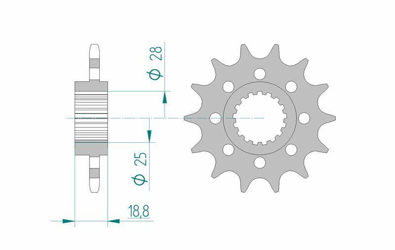 AFAM Stahl Standard Ritzel vorne - 520