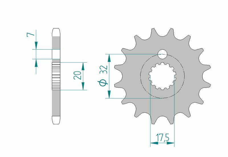 AFAM Stahl Standard Ritzel vorne - 428