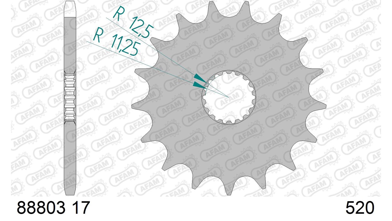 AFAM Stahl Standard Ritzel vorne - 520
