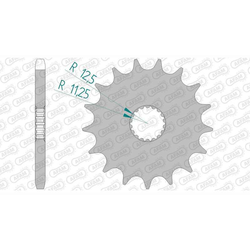 AFAM Stahl Standard Ritzel vorne - 525