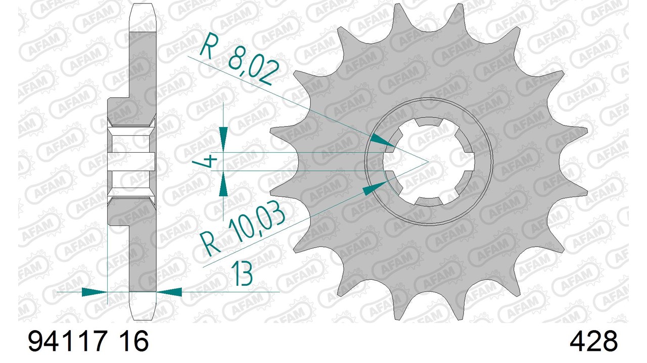 AFAM Standard Stahlritzel vorne 94117 - 428