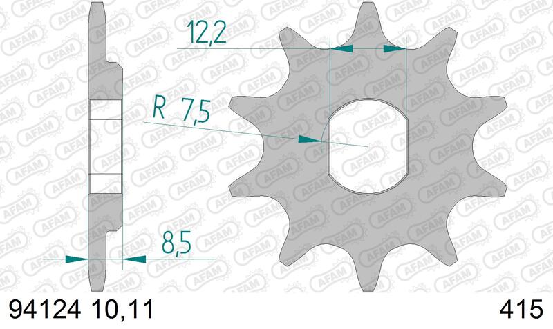AFAM Stahl Standard Ritzel vorne - 415