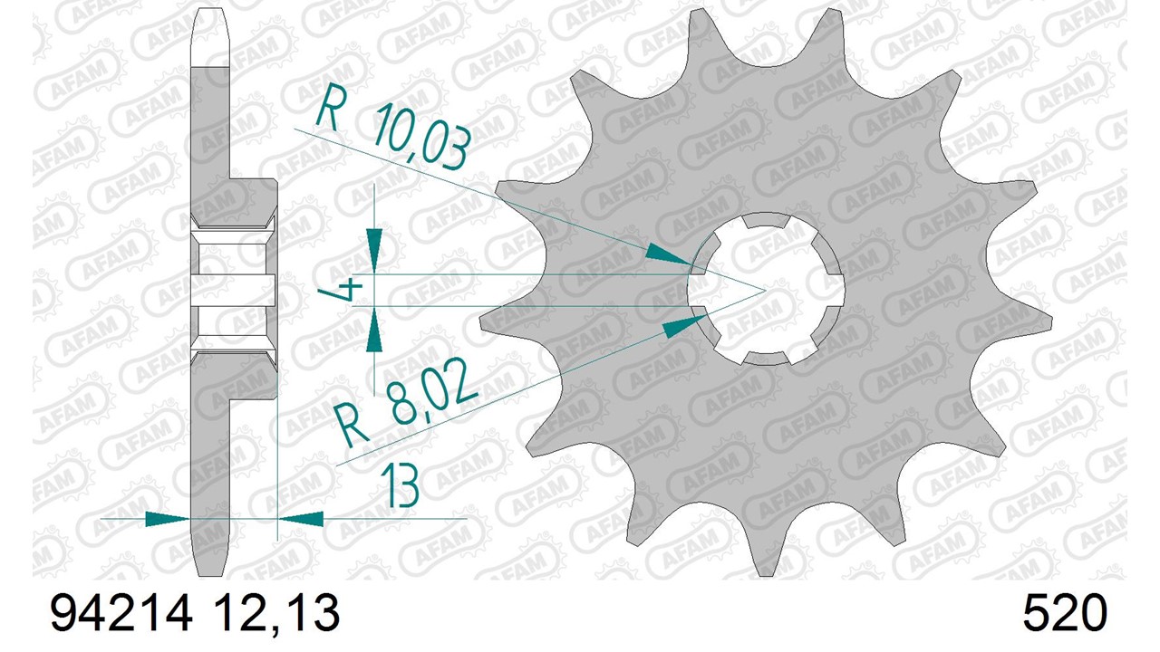AFAM Stahl Standard Ritzel vorne - 520