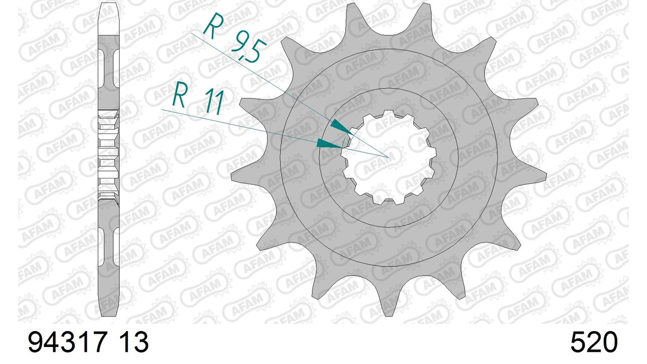 AFAM Stahl Standard Ritzel vorne - 520