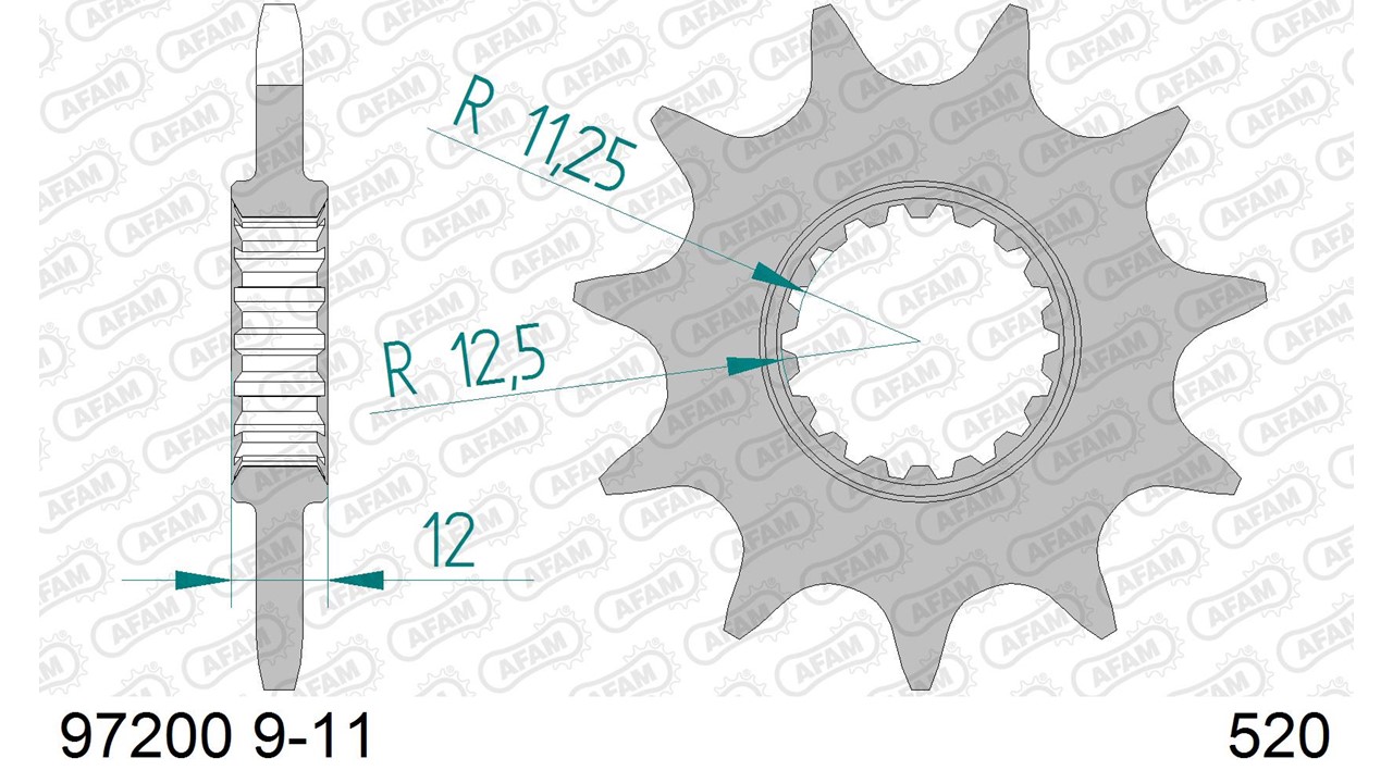 AFAM Stahl Standard Ritzel vorne - 520
