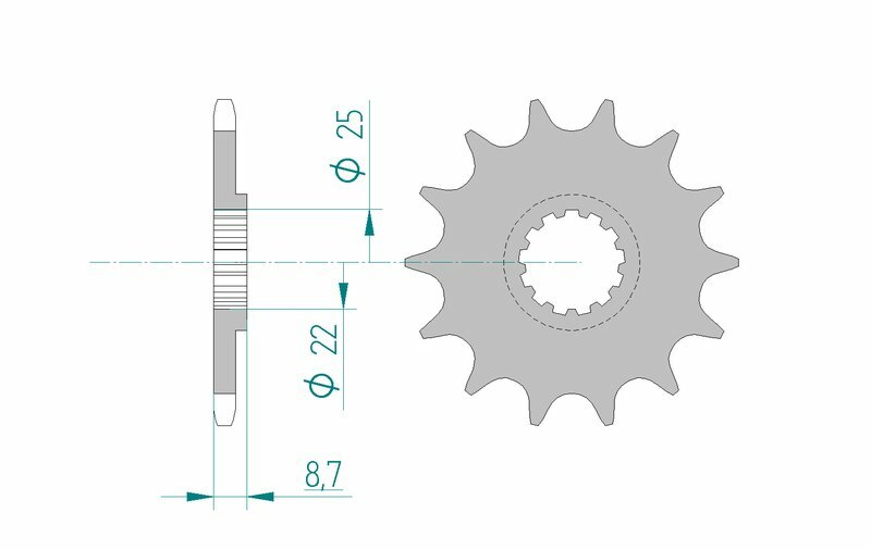 AFAM Stahl Standard Ritzel vorne - 520