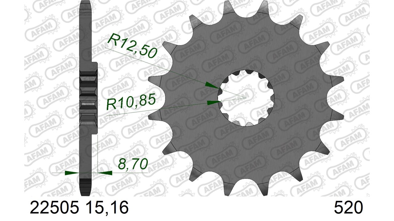 AFAM Stahl Standard Ritzel vorne - 520
