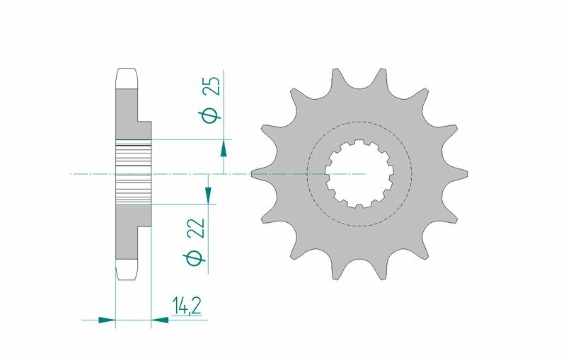 AFAM Stahl Standard Ritzel vorne - 630