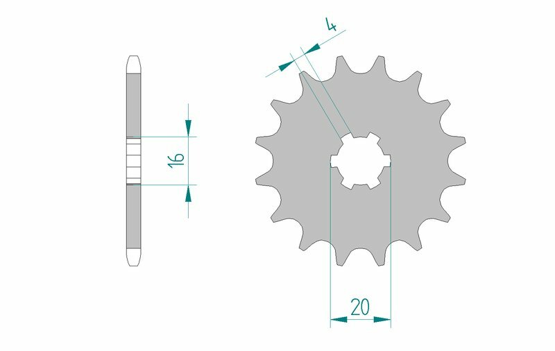 AFAM Stahl Standard Ritzel vorne - 420