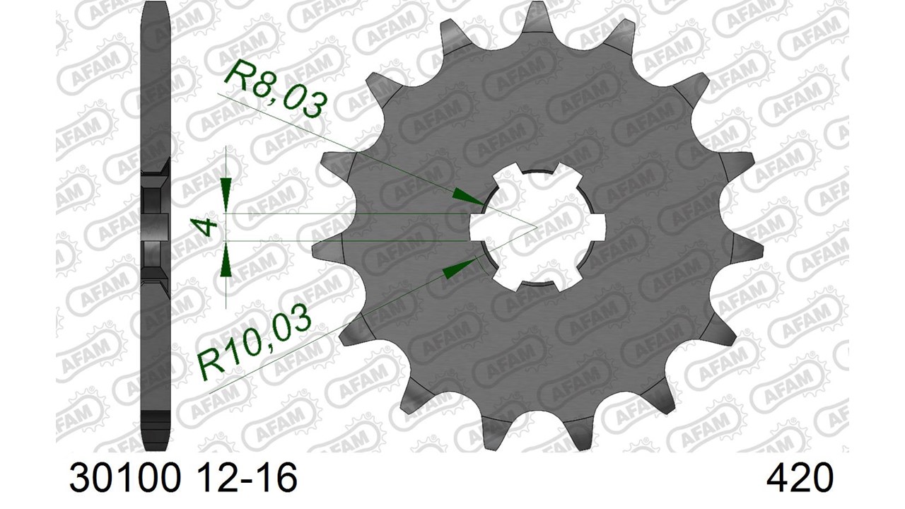 AFAM Stahl Standard Ritzel vorne - 420