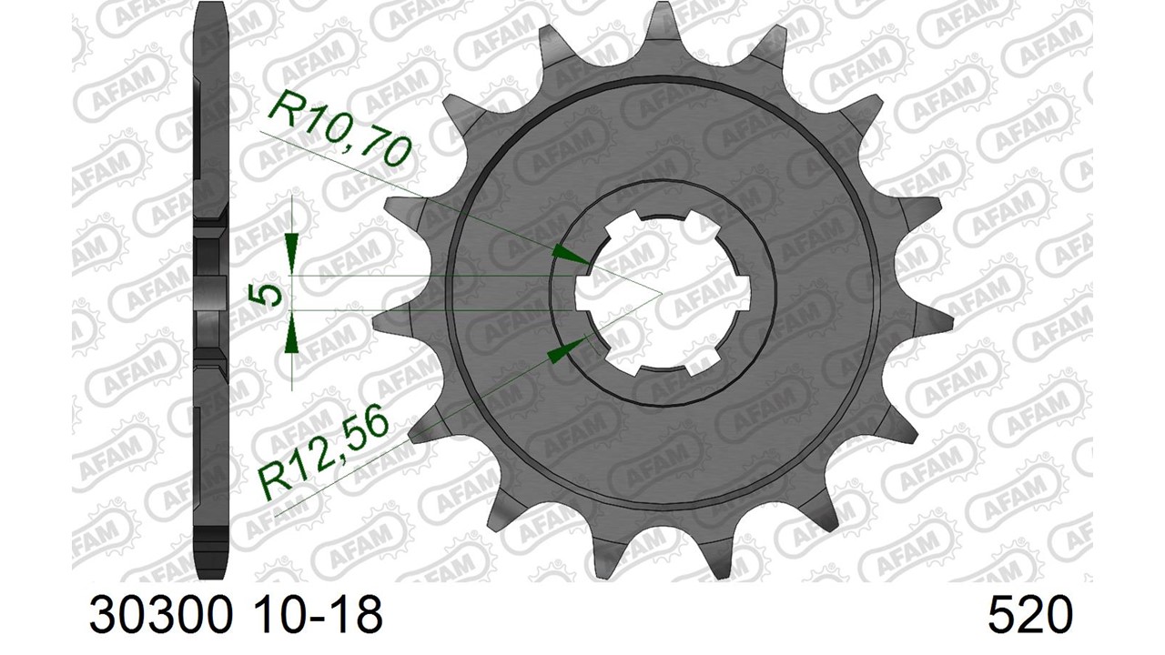 AFAM Stahl Standard Ritzel vorne - 520