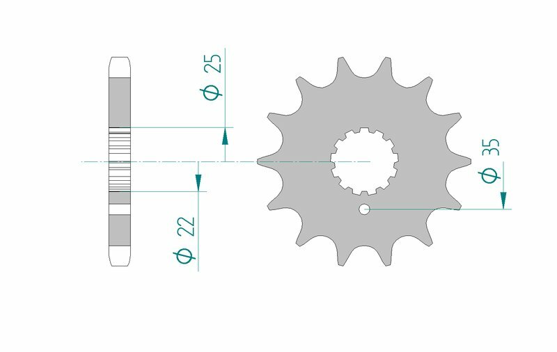 AFAM Stahl Standard Ritzel vorne - 630