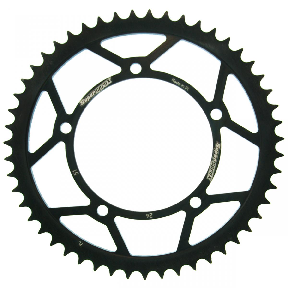 Stahl-Kettenrad Supersprox 420 - 51Z (schwarz) RFE-24:51-BLK|ID 105,0 LK 120,0 5-Loch