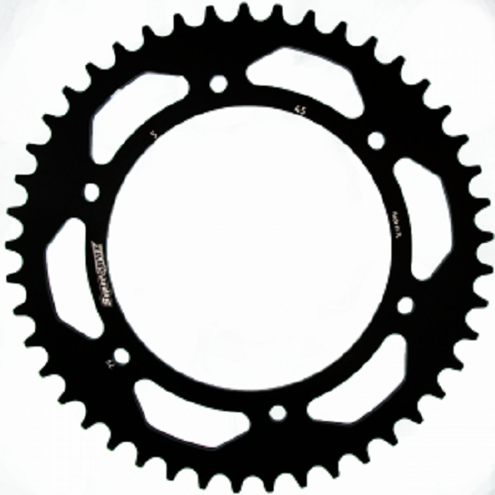 Alu-Kettenrad Supersprox 520 - 45Z (schwarz) RAL-5:45-BLK|ID 136,0 LK 160,0 6-Loch