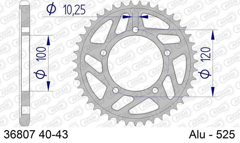 AFAM Kettenrad Alu Standard - 525