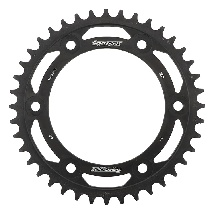 Stahl-Kettenrad Supersprox 520 - 40Z (schwarz) RFE-301:40-BLK|ID 125,0 LK 153,0 6-Loch