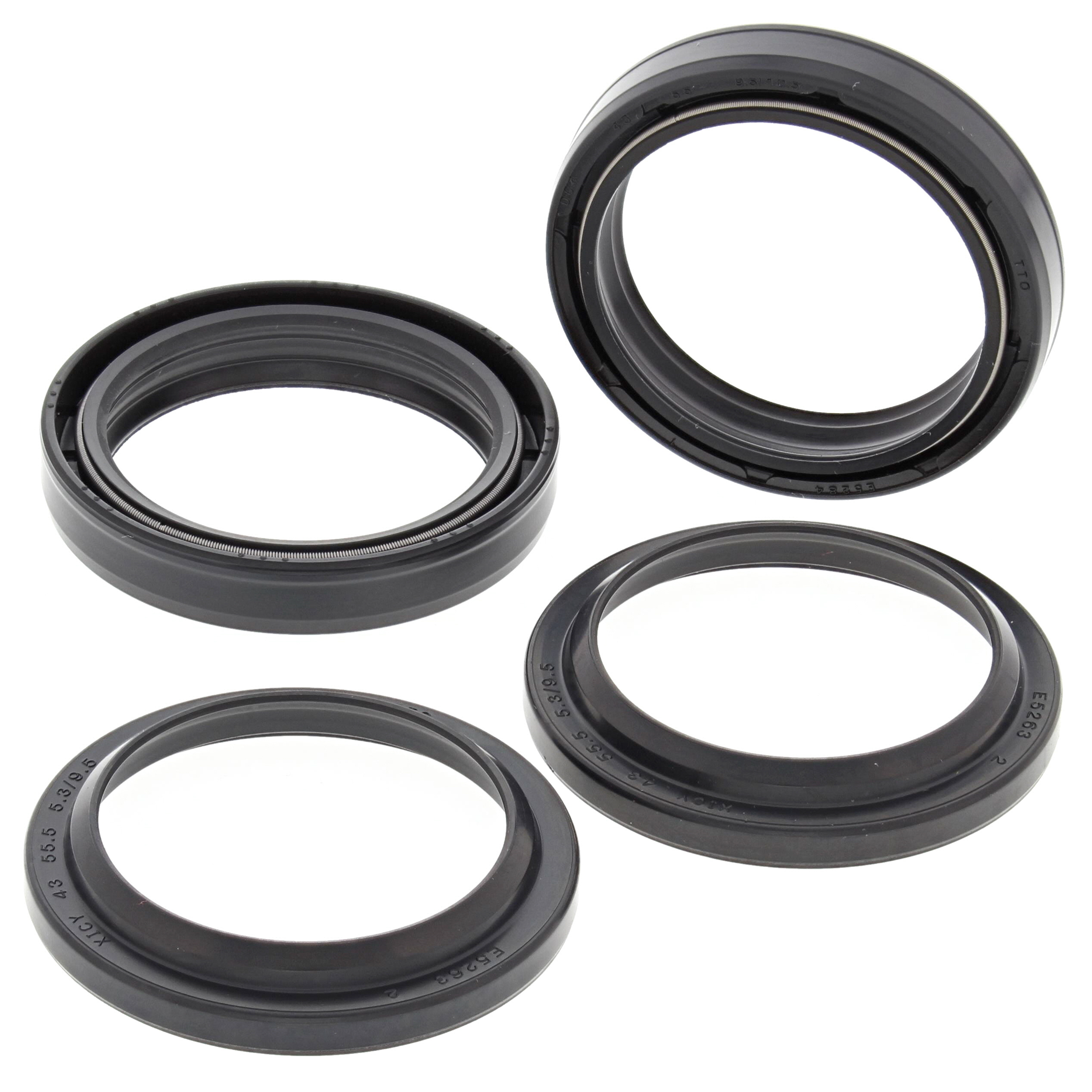 ALL BALLS Gabelsimmerring & Staubschutzkappen-Kit 43x55x9,5/10,2 mm