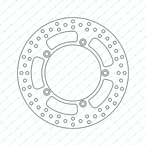 Bremsscheibe DF5266A (6 mm) ,starr Ø aussen/innen: 285/144,4 mm, Lochkreis: 166,3 mm 5-Loch (10,3 mm)