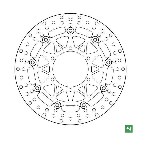 Bremsscheibe DF5336EFC (5 mm) ,schwimmend Ø aussen/innen: 320/102,5 mm, Lochkreis: 120 mm 6-Loch (8,5 mm)