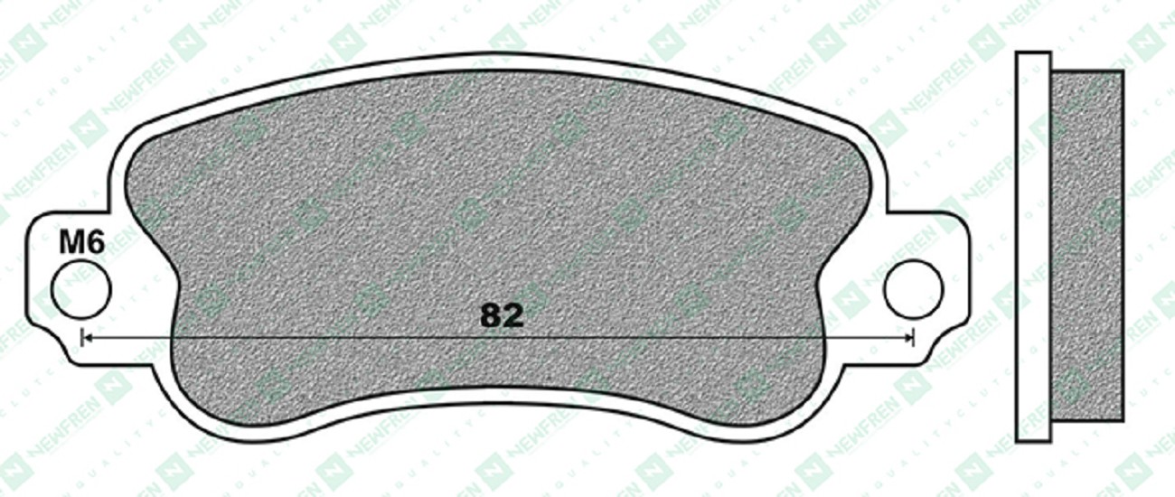 Bremsbelag Newfren FD0475K6 (Satz pro Scheibe) Kart