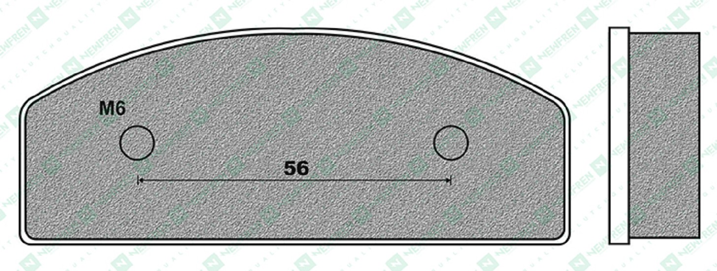 Bremsbelag Newfren FD0476K6 (Satz pro Scheibe) Kart