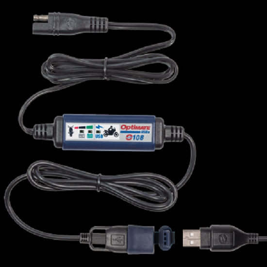 OptiMate Zubehör O-108 V2 (SAE) USB-Ladegerät 3300mA mit Ladeschutz