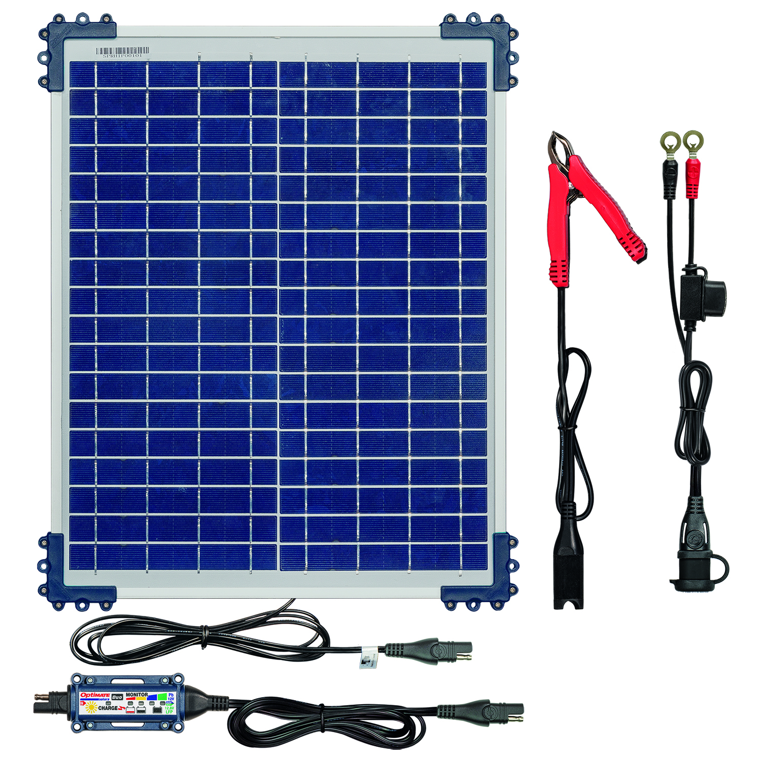 Batterieladegerät Optimate Solar Duo + 20W Solar P SolarImpuls-Ladegerät 12V, 1.66A STD/AGM/Gel