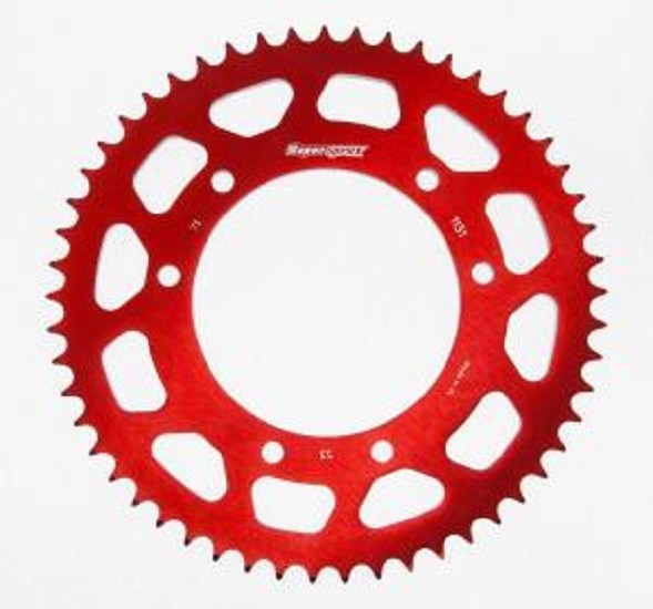 Alu-Kettenrad Supersprox 420 - 53Z (rot) RAL-1131:53-RED|ID 105,0 LK 125,0 6-Loch