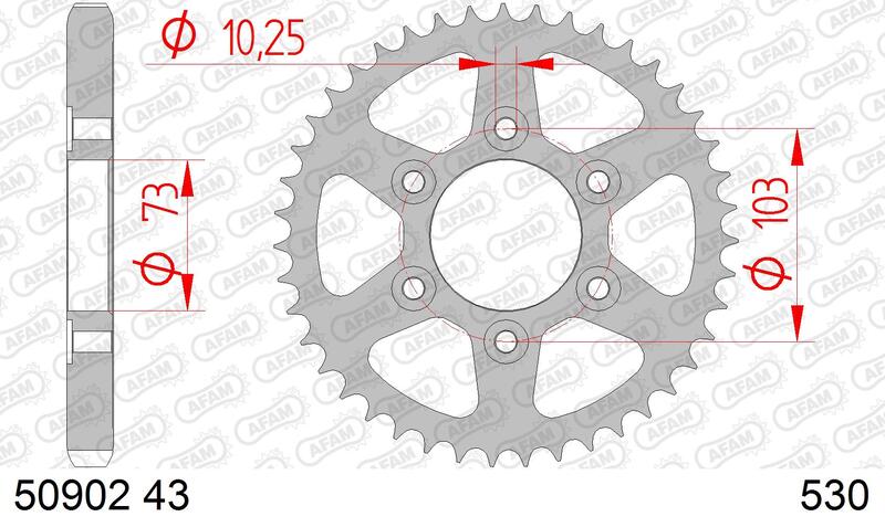AFAM Kettenrad Stahl Standard - 530