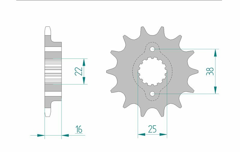 AFAM Stahl Standard Ritzel vorne - 520