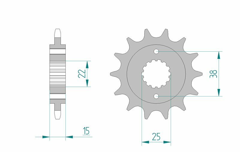 AFAM Stahl Standard Ritzel vorne - 520